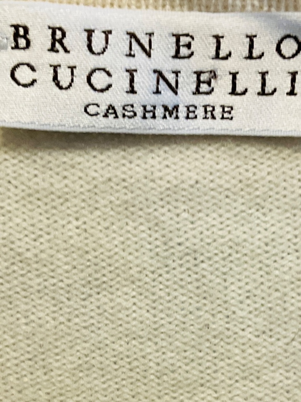 BRUNELLO CUCINELLI OAT BEIGE CASHMERE KNIT CARDIGAN SWEATER - Picture 4 of 5